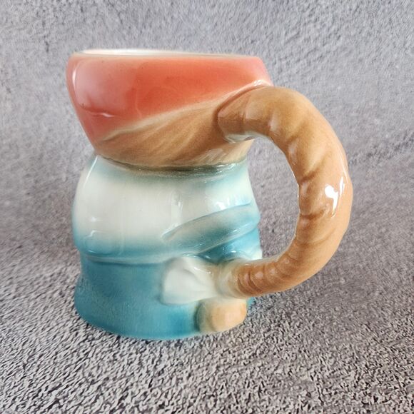 Witch Beer Stein RARE Porcelain LG Mug by Goebel Broom VTG Gretel Nursery Rhyme - Picture 5 of 11